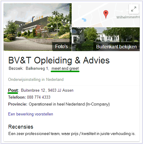 Contact Adres BVT Opleiding